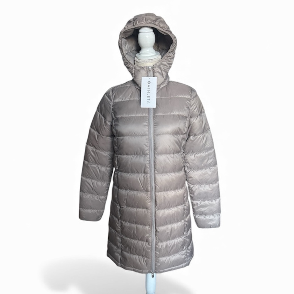 Athleta Aire Puffer Parka in Feather Size XX-Small NWT - Picture 2 of 7